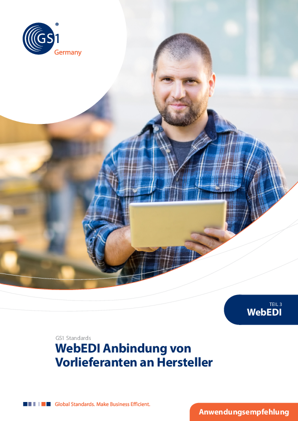 Die von GS1 Germany mit der Fachgruppe WebEDI entwickelte Anwendungsempfehlung stellt auf Basis des GS1 EANCOM®-Standards Datenprofile und Maskenlayouts für die Anbindung vvon Vorlieferanten an Hersteller via WebEDI zur Verfügung.