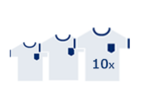 Grafik von 10 T-Shirts