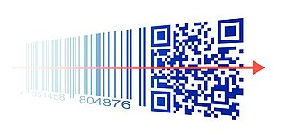 Grafische Darstellung der Metamorphose vom klassischen Barcode zum zweidimensionalen QR-Code