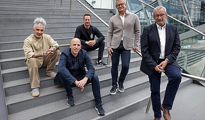 Gruppenbild des Geschäftsführers Benjamin Birker und des Investment Committees mit Jacob Fatih, Thomas Alt, Ralf Pütmann, Dr. Meinrad Lugan 