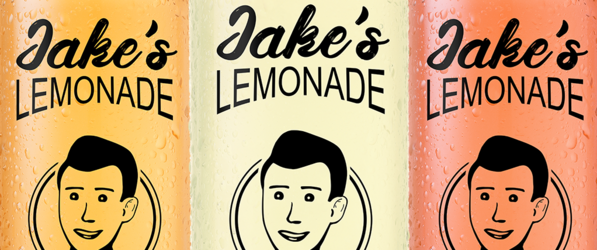 Foto zeigt 3 Flaschen Jake's Lemonade in den Sorten Mango-Passion, Original und Blood Orange