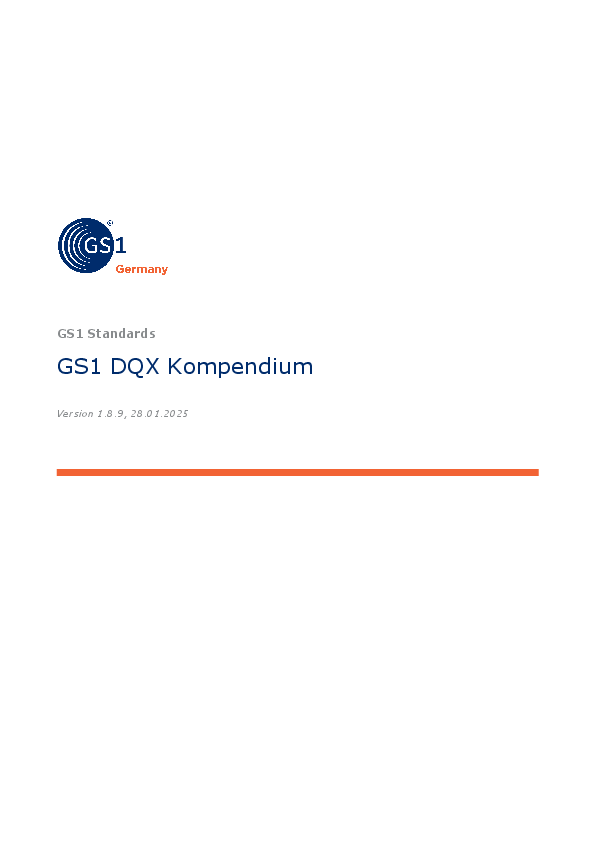 GS1 DQX Kompendium: beschreibt die Inhalte der Prüfung von sichtprüfungsrelevanten Attributen 