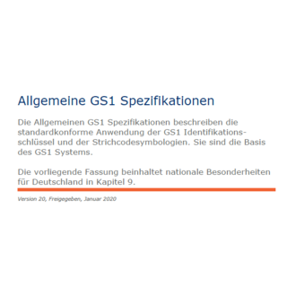 Cover Allgemeine GS1 Spezifikationen