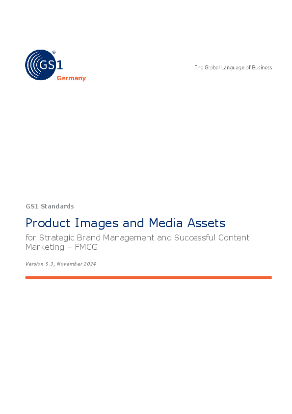 Specifications for the production of product images and media assets especially in the context of multi-channel marketing.