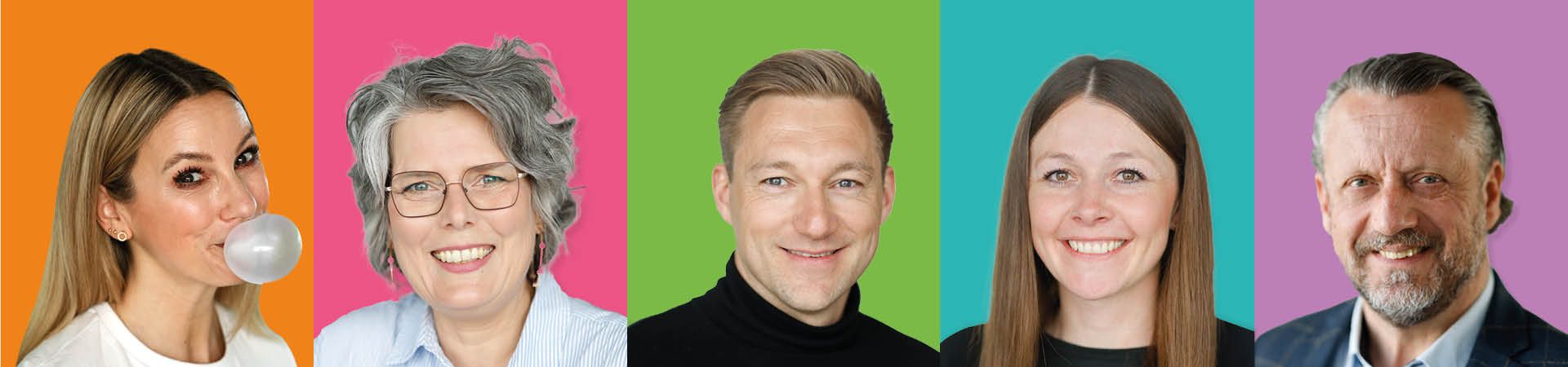 5 Portraits von Kolleginnen und Kollegen, die bei GS1 Professionals sind